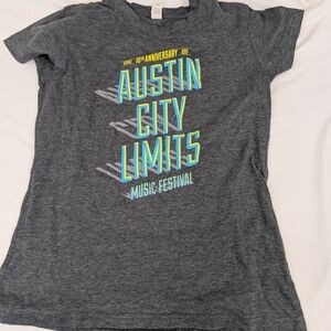 Austin City Limits Music Fest 2011 Vintage Woman'Grey Tee Medium Lineup On Back